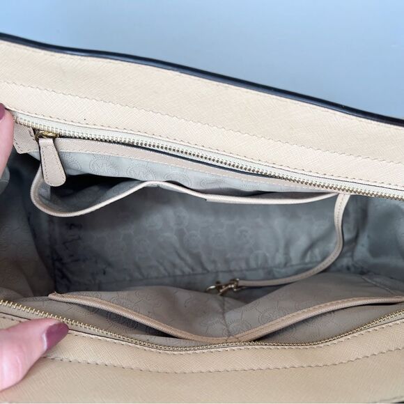 MICHAEL Michael Kors Cream and Tan Crossbody Bag - Picture 6 of 9